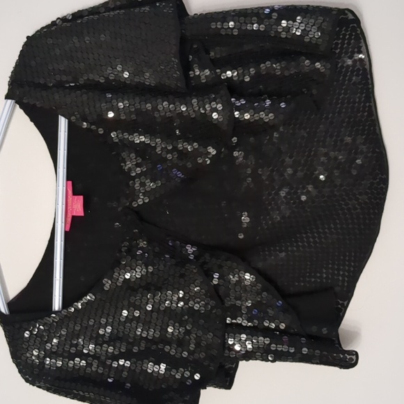 Betsey Johnson Tops - Betsey Johnson sequined shrug OS